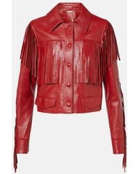 Chloé - Fringed Leather Jacket - Lyst