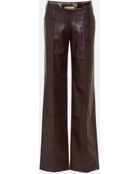 AYA MUSE - Faux Leather Wide-leg Pants - Lyst