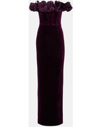 Rebecca Vallance - Charles Off-Shoulder Velvet Gown - Lyst