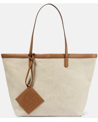 Totême - Leather-trimmed Canvas Tote Bag - Lyst