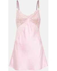 Self-Portrait - X Christopher Kane Vestido Corto Con Ribete De Encaje - Lyst