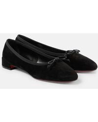 Christian Louboutin - Sweetie Jane Suede Ballet Flats - Lyst