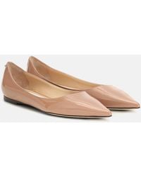 Jimmy Choo - Love Patent Leather Ballet Flats - Lyst