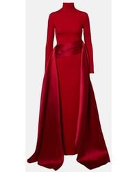 Solace London - Olivia Satin-Trimmed Gown - Lyst