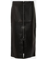 Isabel Marant - Ediaz Leather Midi Skirt - Lyst