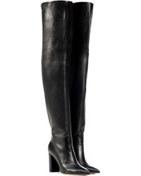 Gianvito Rossi Morgan 85 Over-the-knee Leather Boots - Black