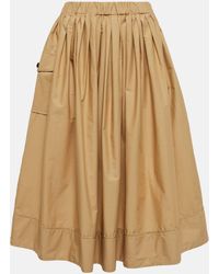 Co. - A-line Tton Midi Skirt - Lyst