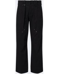 Isabel Marant - Amandine Pleated Cotton-Blend Straight Pants - Lyst