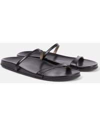 The Row - Hugh Leather Slides - Lyst