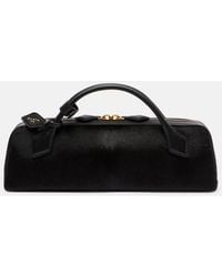Alaïa - Le Teckel Small Suede Clutch - Lyst