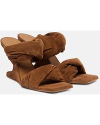 Rick Owens - Twisted Cantilever 80 Suede Mules - Lyst
