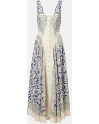 ALÉMAIS - Printed Linen-Blend Dress - Lyst
