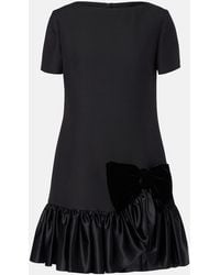 Valentino - Crepe Couture Ruffled Minidress - Lyst
