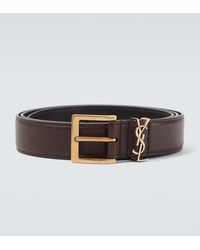 Saint Laurent - Cassandre Vadim Leather Belt - Lyst