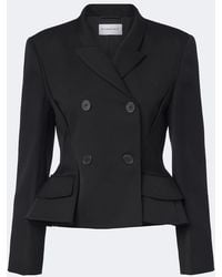 Givenchy - Pinch Peplum Wool Gabardine Jacket - Lyst