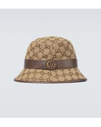 Gucci - Logo-pattern Cotton-blend Bucket Hat - Lyst