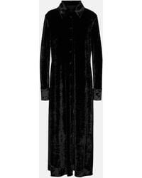 Jil Sander - Velvet Shirt Dress - Lyst