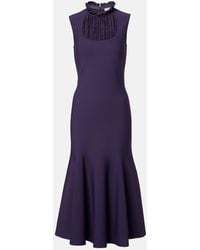 McQueen - Midikleid Mit Spitze - Lyst