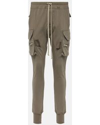 Rick Owens - High-rise Cotton Skinny Cargo Pants - Lyst