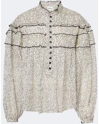 Isabel Marant - Doane Polka-Dot Cotton Voile Blouse - Lyst