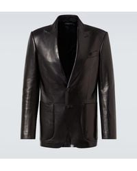 Tom Ford - Single-Breasted Leather Blazer - Lyst