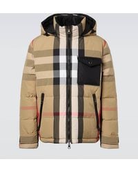 Burberry - Check Reversible Hooded Down Jacket - Lyst