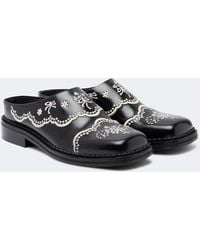 Simone Rocha - Embroidered Leather Mules - Lyst