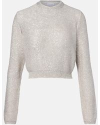 Brunello Cucinelli - Pullover Mit Pailletten - Lyst