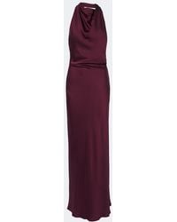 Jonathan Simkhai - Reannon Halterneck Satin Gown - Lyst
