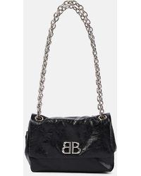 Balenciaga - Monaco Mini Bb Leather Shoulder Bag - Lyst