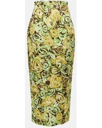 Emilia Wickstead - Lorelei Floral Twill Pencil Skirt - Lyst