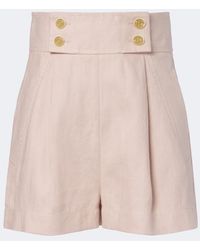 Zimmermann - Clash Linen Shorts - Lyst