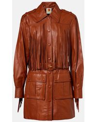 FARM Rio - Fringed Leather Jacket - Lyst