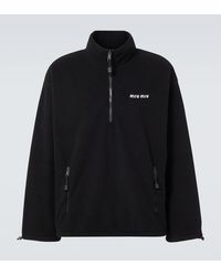 Miu Miu - Fleece Half-Zip Sweater - Lyst