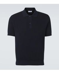 Sunspel - Ribbed-Knit Cotton Polo Shirt - Lyst