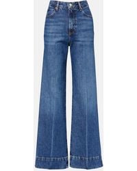 FRAME - Slice High-Rise Flared Jeans - Lyst