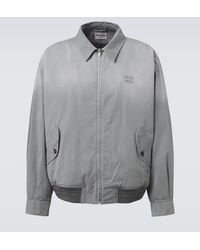 Miu Miu - Cotton Twill Blouson Jacket - Lyst