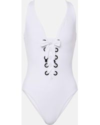 Karla Colletto - Lucy Lace-up Swimsuit - Lyst