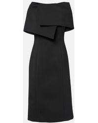 Oscar de la Renta - Draped Cocktail Dress - Lyst