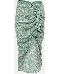 Veronica Beard - Hazel Floral Asymmetric Midi Skirt - Lyst