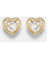 Anita Ko - Heart 18Kt Earrings With Diamonds - Lyst
