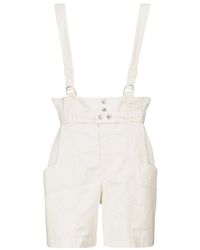 Isabel Marant - Effie Linen And Cotton Suspender Shorts - Lyst