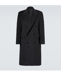 Lardini - Double-Breasted Virgin Wool Overcoat - Lyst