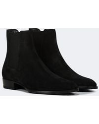 Saint Laurent - Wyatt 30 Suede Ankle Boot - Lyst