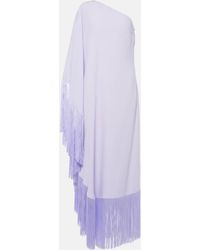 ‎Taller Marmo - Spritz Fringed Crepe Cady Gown - Lyst