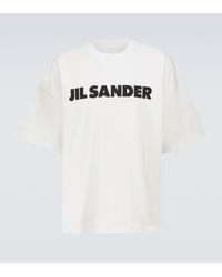 Jil Sander Logo Short-sleeved Cotton T-shirt - White