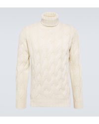 Thom Sweeney - Cable-knit Cashmere Turtleneck Sweater - Lyst