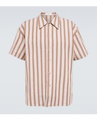 Commas - Camisa De Algodon Y Lino A Rayas - Lyst