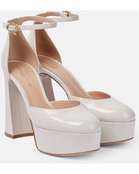 Gianvito Rossi - Hilary Patent Leather Platform Pumps - Lyst