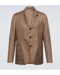 Lardini - Single-Breasted Cashmere And Silk Blazer - Lyst